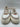 Le Tigre MIDTOWN White/Taupe Leather Low Top Lace Up Platform Sneakers, Size 9.5 Le Tigre