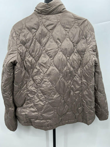 32 Degrees HEAT Packable Quilted Puffer Jacket Taupe L/G