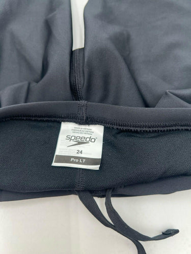 Speedo Pro LT Black Swim Jammer Shorts Drawstring Logo NWT Mens 24