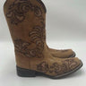 Circle G Inlay & Embroidery Tall Western Boot Honey Leather Women Size 8.5M Circle G