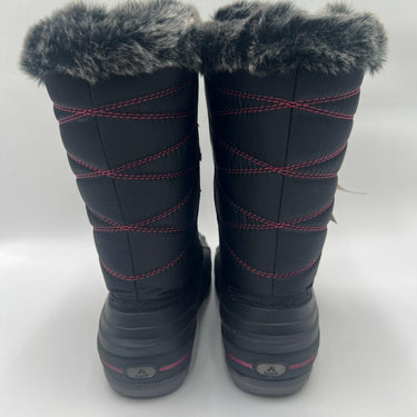 Kamik Girls' Frostier Waterproof Winter Boots Black/Pink Size 6 Kamik