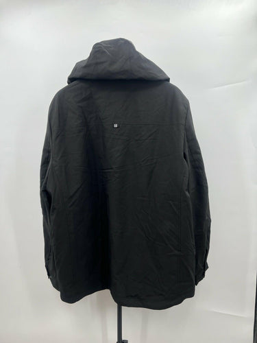 Nautica Jacket Mens Black Sherpa Lined Hooded Water Resistant Active Warm XL Nautica