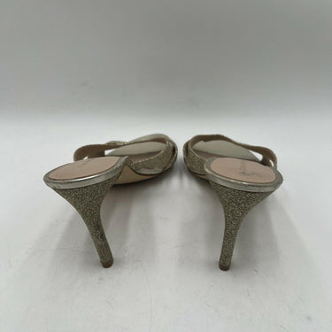 Women’s Stuart Weitzman Mariposa 80 Glittering Gold slide sandals Size 11 Stuart Weitzman