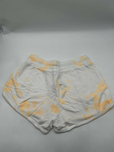 Sundry Women's orange and white tie-dye shorts Drawstring Waist Pockets Size 2 Sundry