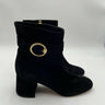 Women’s Gianvito Rossi Pamela Black suede ankle Side Zip boots Size 36.5 GIANVITO ROSSI
