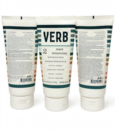 VERB Reset Shampoo 1 Clarifying + Mask 2 Repairing 6.8oz Lot 3 x 6.8 fl oz Verb
