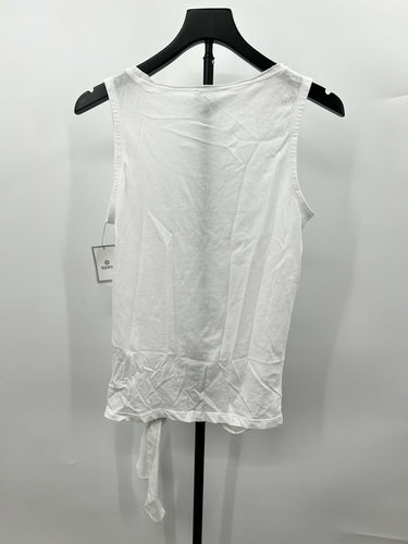 Susina Woman’s white tank top tie-front detail for a casual, stylish Size XS