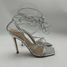 Women’s Gianvito Rossi 105mm Sylvie sandals Sliver Leather Heels Size 36 GIANVITO ROSSI