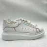 Alexander McQueen Oversized Sneakers White Leather iridescent silver Size 42 Alexander McQueen