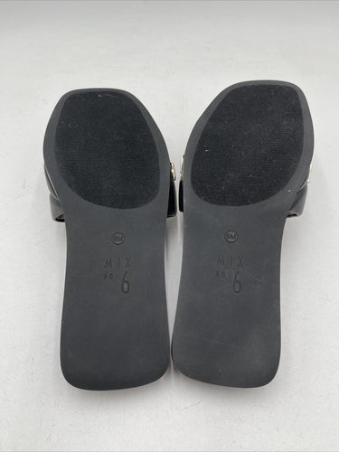 NWOB Mix No. 6 Dolleen Slide Sandal Black Size 6M/36.5 Mix No. 6