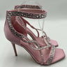 Alexander McQueen crystal-embellished satin high-heel sandals In Pink Size 37.5 Alexander McQueen