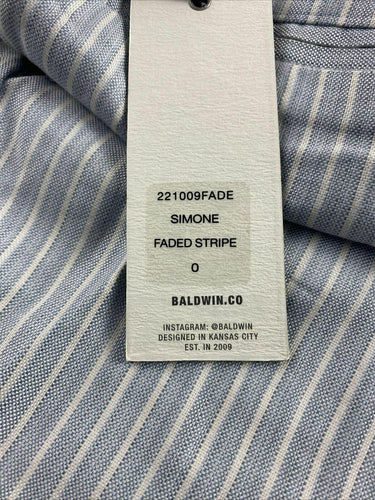 NWT BALDWIN Women's Simone, Faded Stripe Pants Blue Size 0 BALDWIN