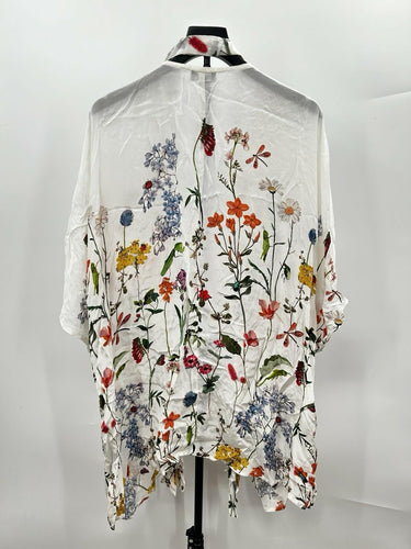 Tolani Woman’s floral print kimono lightweight, operont design Size 0/S