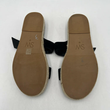 Women’s Stuart Weitzman black suede espadrille slide sandals Size 7.5B Stuart Weitzman