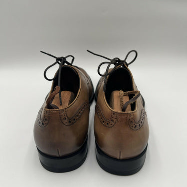 Men’s Ermenegildo Zegna Siena Flex Leather Oxford Shoes Tan Leather Size 9D Ermenegildo Zegna