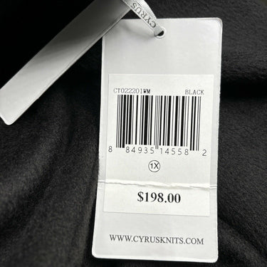 NWT Cyrus Women’s Plus Faux Brushed Pea Coat Black Size 1X Cyrus