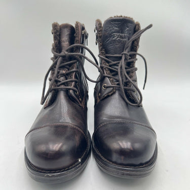 Pajar Faux Shearling Cap Toe Zip Boots Brown Size 45