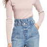 BP. Reagan Rib Crop Sweater in Pink Smoke Size X-Small BP.