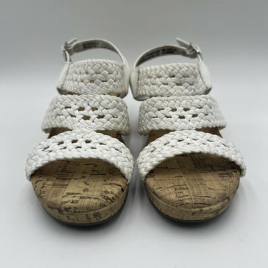 NWOB Mix No. 6 Cara White Canvas Wedge Sandal - Kids' Size 4 M Mix No. 6