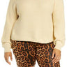 BP. Oversize Crewneck Sweater in Tan Boulder Size 1X BP.