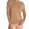 Catherine Malandrino Boatneck Shoulder Button Carmel Sweater Size XL Catherine Malandrno