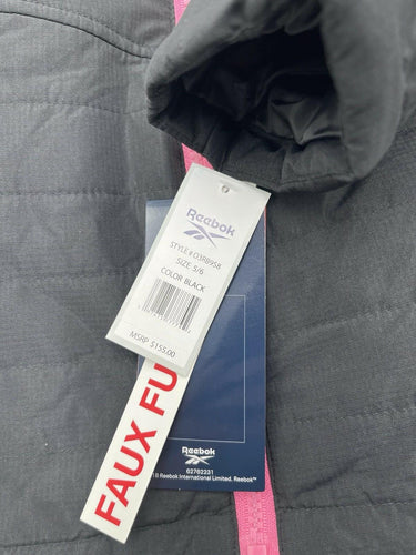 NWT Girls Reebok 3-in-1 Jacket System Black with Color Black / Pink Size 5/6
