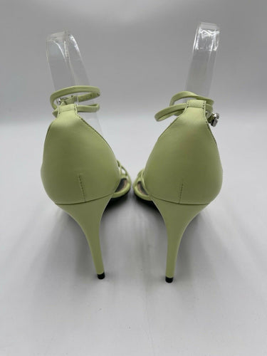 Gucci Nappa Charlotte GG Ankle Strap High Heel Sandals in pistachio Size 37.5