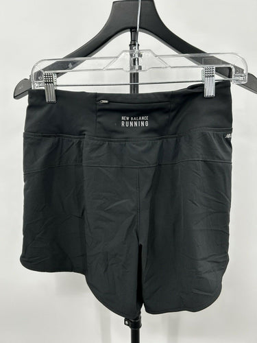 New Balance Impact Run 3" Shorts Women's Sz S  Black Lined Athletic Zip Pocket New Balance