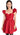 alice + olivia Women's Bina Ruffle Sleeve Mini Dress, Perfect Ruby, Red, 10