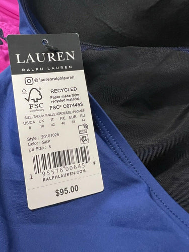 Lauren Ralph Lauren Beach Club Solid Molded Cup Halter Tankini Top - Sapphire 8 Ralph Lauren