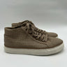 Men’s Saks Fifth Avenue Keegan crocodile-embossed Beige Leather sneakers 9.5 Saks Fifth Avenue