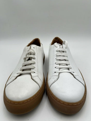Saks Fifth Avenue Low Top Lace Up White Men Leather Gum Sole Size 41