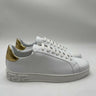 Versace Medusa Low white sneakers metallic gold heel counter Size 43 Versace