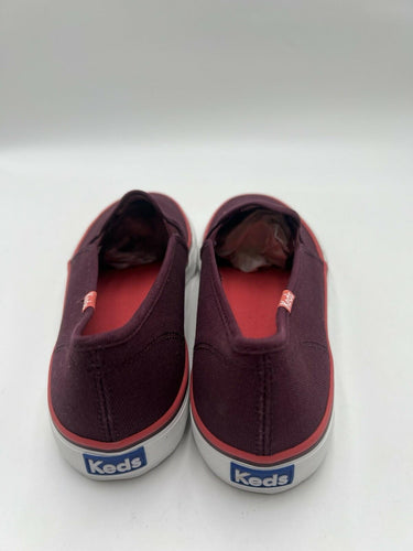 Keds Double Decker Burgundy Slip On Sneakers Size 9