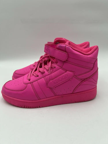 Troop High Top Sneakers Hot Pink Neon Basketball Shoes  Strap US 7
