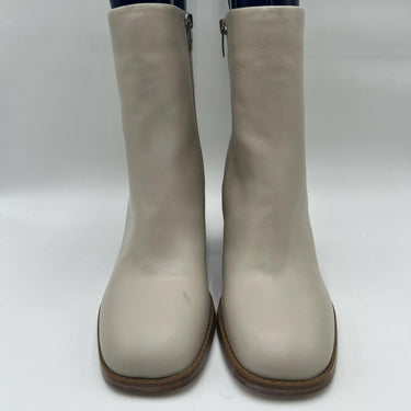 Women’s Marc Fisher Lysia Side Zip Off White Leather Bootie Size 10M Marc Fisher