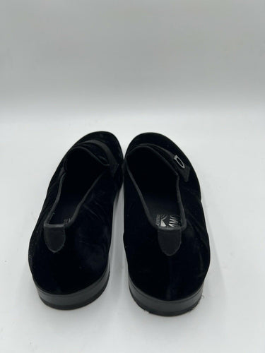 Men's Ferragamo Lapo Black Velvet Slip on Loafers Size 10E