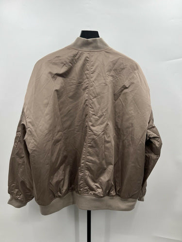 Abercrombie & Fitch Taupe Bomber Jacket Size L