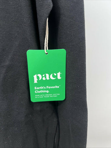 NWT Pact Organic Cotton Black T-Shirt Tee Earths Favorite Fair Trade Size S Pact