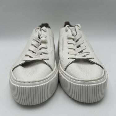 Crown Vintage Mandie platform casual sneakers in white leather Size 8M Crown Vintage
