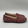 Girls Rothy’s “THE LOAFER” White/Red Zebra Print Knit Round Toe Flats Size 4 Rothy’s