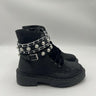 Sugar Kade Black Snake Emboss Pearl Chain Combat Boots Womens 10 Sugar