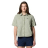 Columbia Women's Brea Falls Woven Short Sleeve, Safari, X-Large Columbia
