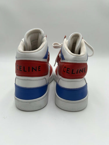 Women’s Celine CT-03 Trainer High sneakers in red, white, blue Leather Size 39