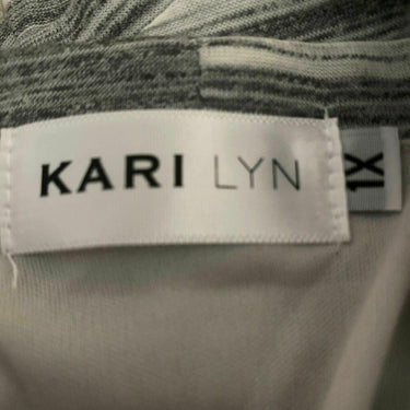 Kari Lyn Farah High Low V-Neck Stripped Dress Plus Size 1X