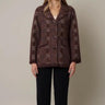 NWT Cyrus Women’s Long Sleeve Mink Jacket, Stockholm Plaid Size M Cyrus