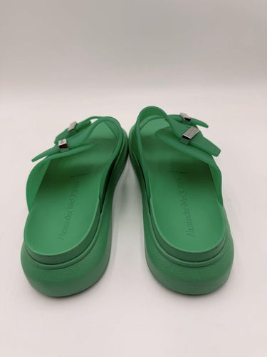 Alexander McQueen Men's Hybrid Slides in Bright Green Size 45.5 Alexander McQueen