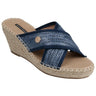 Women's Good Choice Shoes Navy Jimmy Wedge Espadrille Sandals Size 6.5M G.C. Shoes