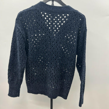 NWOT BCBGMAXAZRIA  V-neckline, button-front closure open-knit cardigan Size XXS
