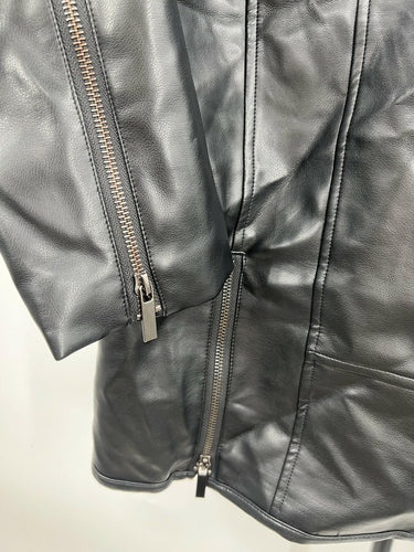 Bagatelle Black Faux Leather Moto Jacket Size XL
